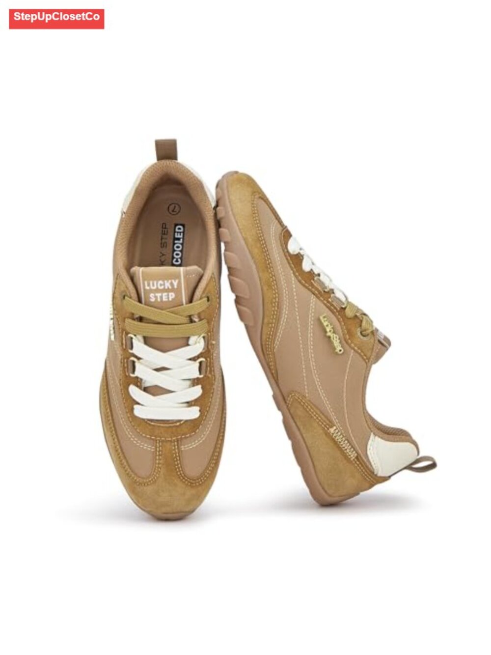 Faux Leather Retro Fashion Sneakers Thin Sole Lace-Up Casual Walking Shoes